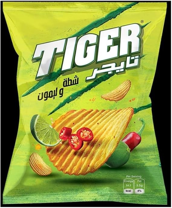 شيبسي تايجر بطعم الشطة والليمون